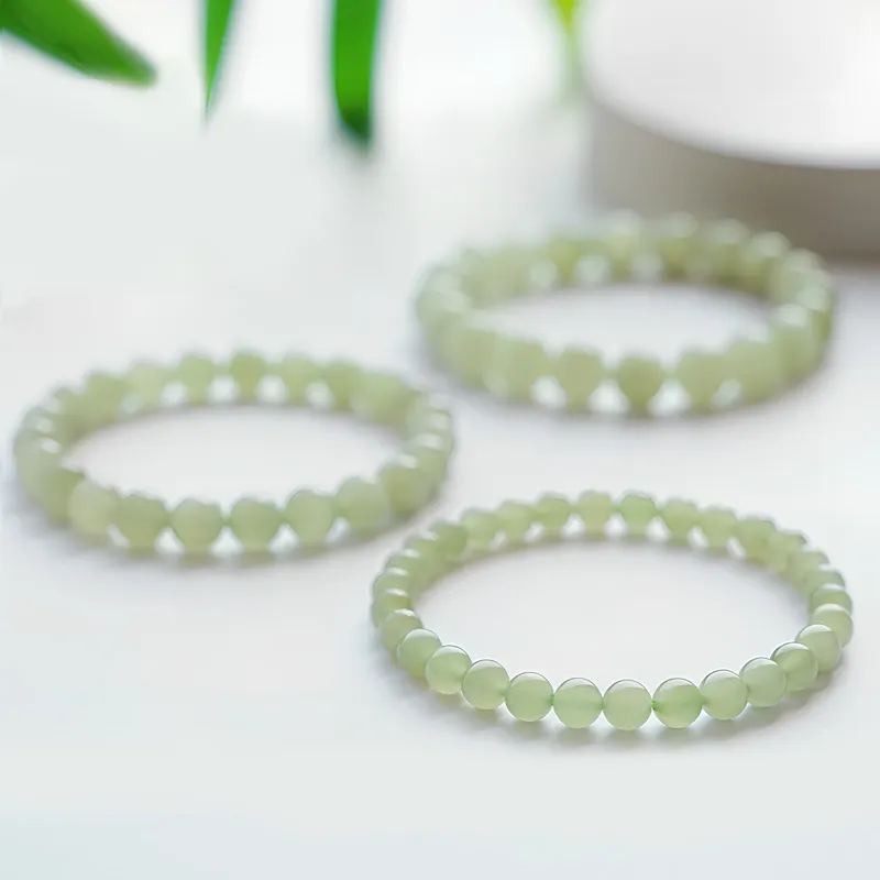 Zhou Jifeng Hetian Jade Bracelets Pale Greenish White Jade Women's-4