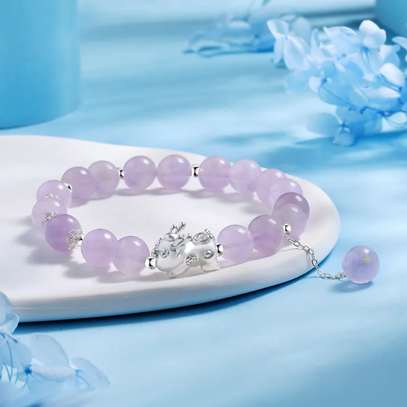Zhou Jifeng Chalcedony Jade Beaded Bracelet Women's-3