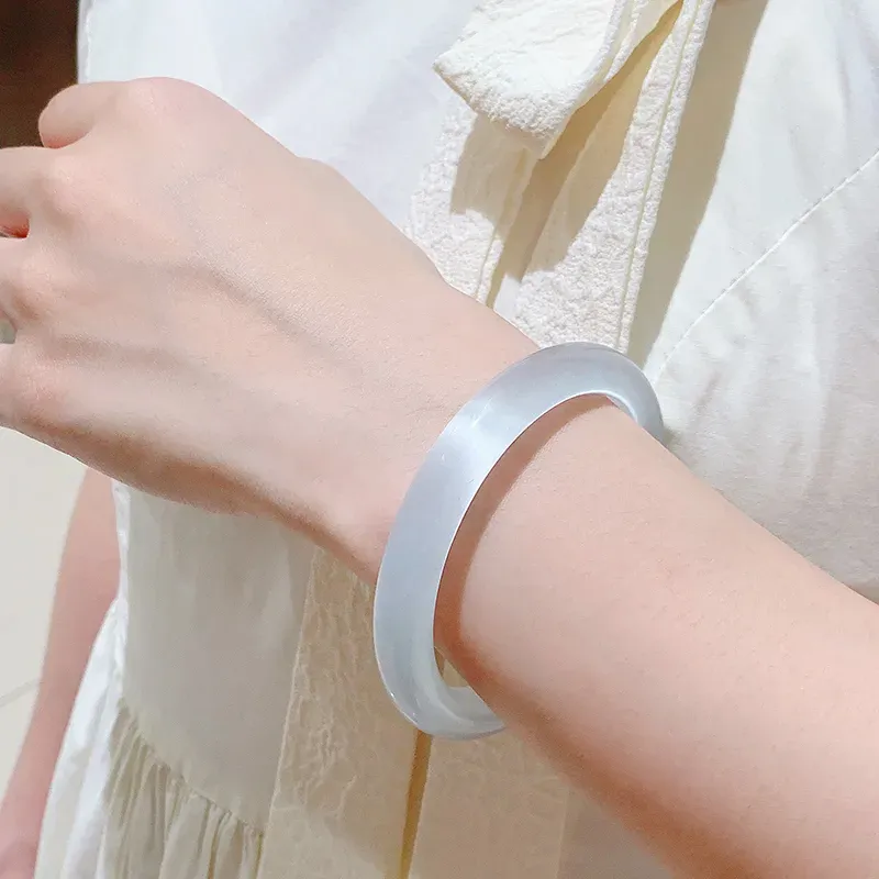 Zhou Jifeng Artificial Glass Cat's Eye Bangles Women's-3