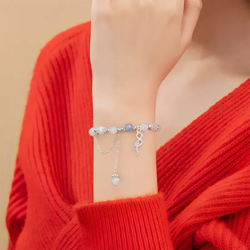Zhou Jifeng Glass Cat Eye Bracelets Women's-5