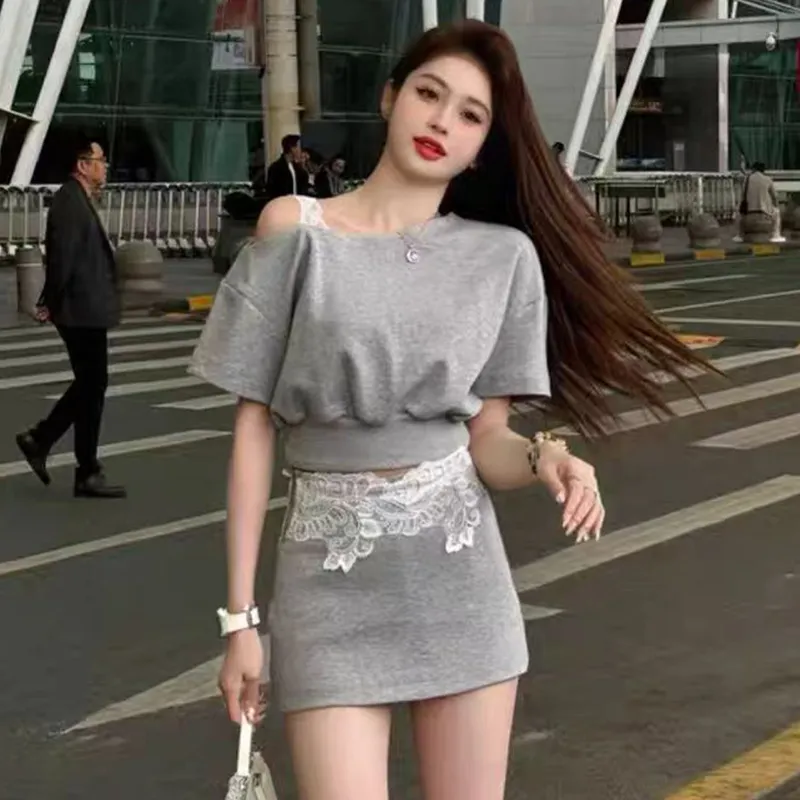 KUNZHUDAXIANG Skirt Set Women's-4