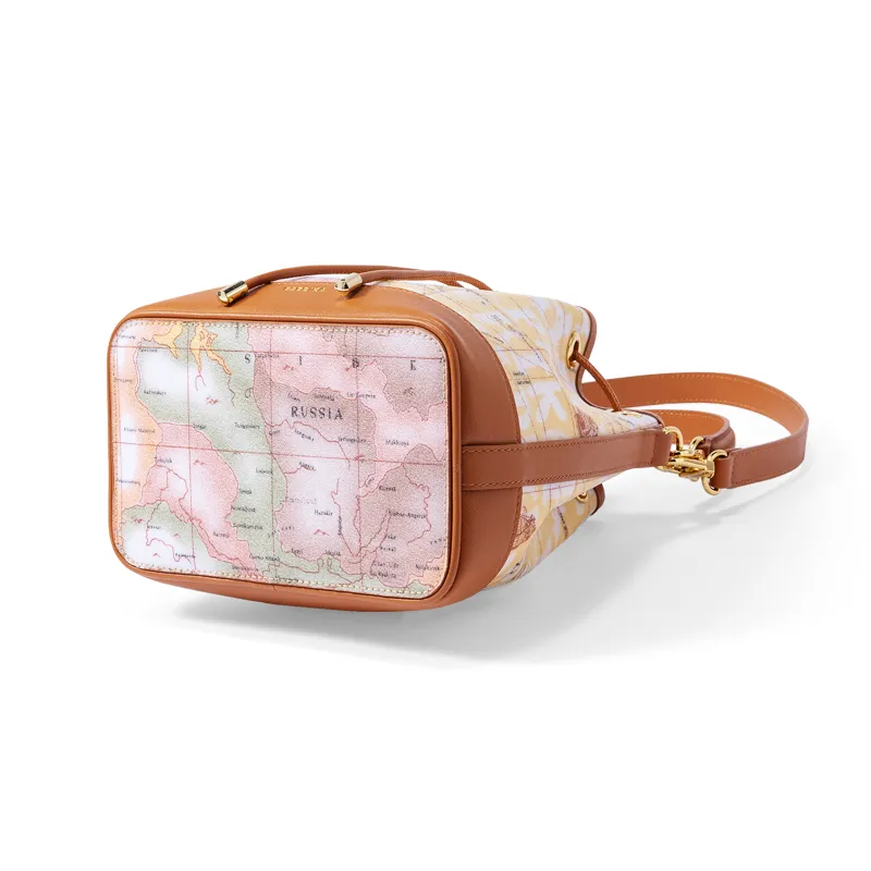 PAPRIKA Cow Leather Crossbody Bucket Handbag Women's Multicolor-9