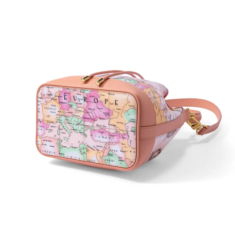 PAPRIKA Cow Leather Crossbody Bucket Handbag Women's Multicolor-5