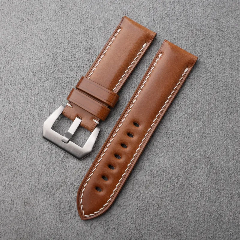 Benchmark Penhae Watch Bands United States Imported Holmen Shell Cordovan Shiny Unisex-1