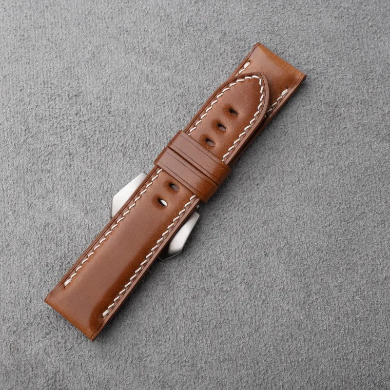 Benchmark Penhae Watch Bands United States Imported Holmen Shell Cordovan Shiny Unisex-3