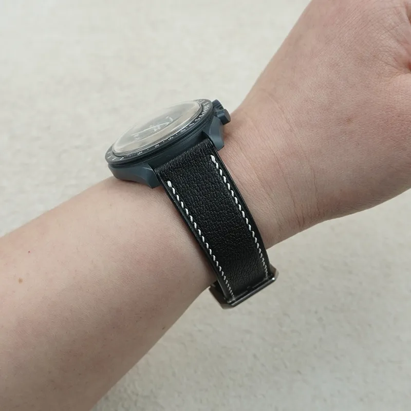Benchmark Watch Band Omega Compatibility 75/115mm Genuine Leather Material-4