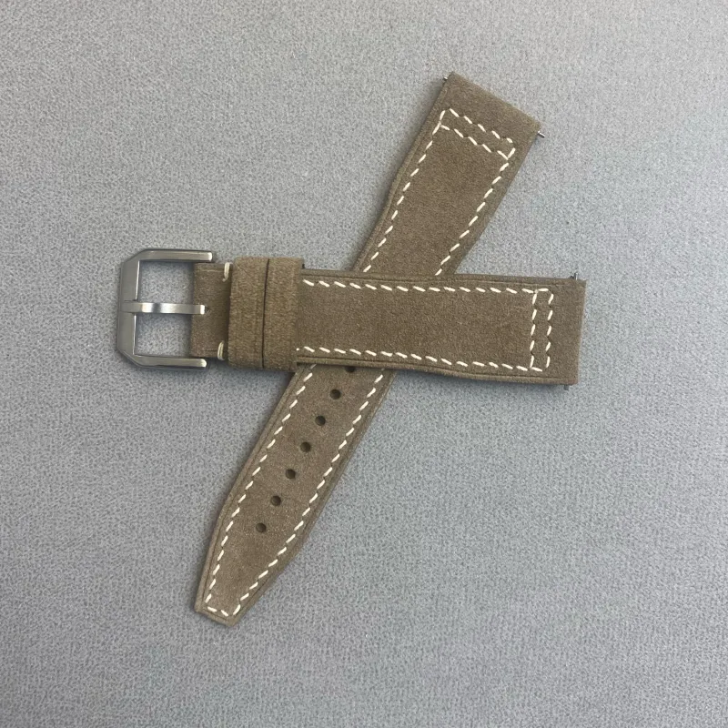 Benchmark Watch Bands Compatible With IWC Mark 18 Pilot The Little Prince Portugal Suede/Coconut Shell Unisex-1