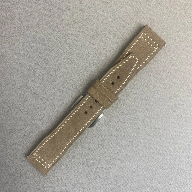 Benchmark Watch Bands Compatible With IWC Mark 18 Pilot The Little Prince Portugal Suede/Coconut Shell Unisex-2
