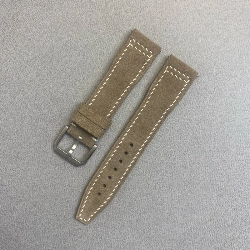 Benchmark Watch Bands Compatible With IWC Mark 18 Pilot The Little Prince Portugal Suede/Coconut Shell Unisex-4