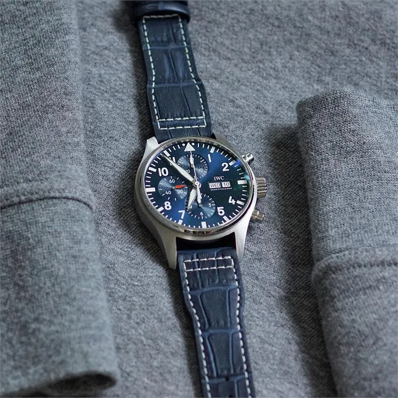 Benchmark Global IWC Watch Band Batonne Mark XVIII The Little Prince Compatibility 75/115 Cowhide Leather Material-3