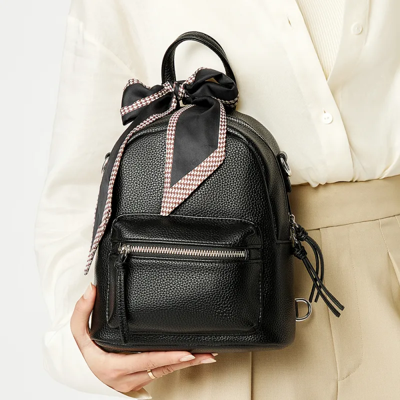 RED DRAGONFLY PU Backpack, Shoulder Bag, Handbag Regular Women's Black Apricot Camel-3