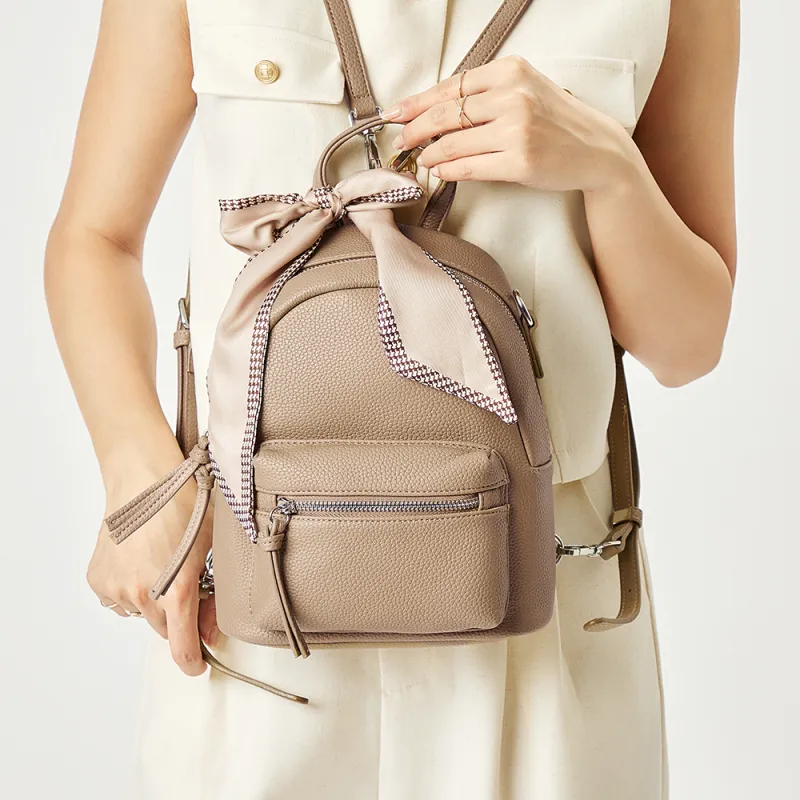RED DRAGONFLY PU Backpack, Shoulder Bag, Handbag Regular Women's Black Apricot Camel-7