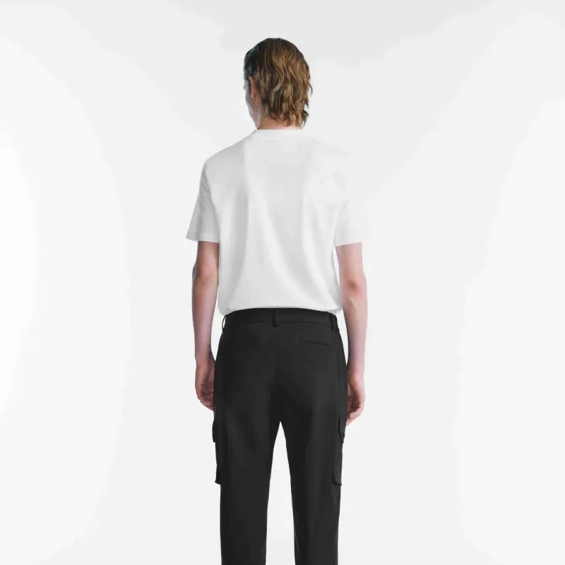 Biyin Leufen Half-Turtleneck Loose Fit Pullover Short-Sleeved T-Shirts Men's-2
