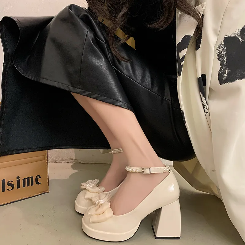 NUNZ Chunky Heel High Heels Women's-2