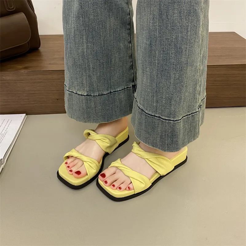 NUNZ Rubber Sole Abrasion Resistant Slide Slippers Women's-22