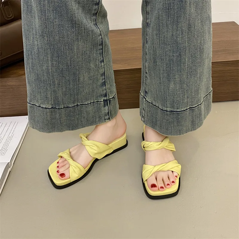 NUNZ Rubber Sole Abrasion Resistant Slide Slippers Women's-24