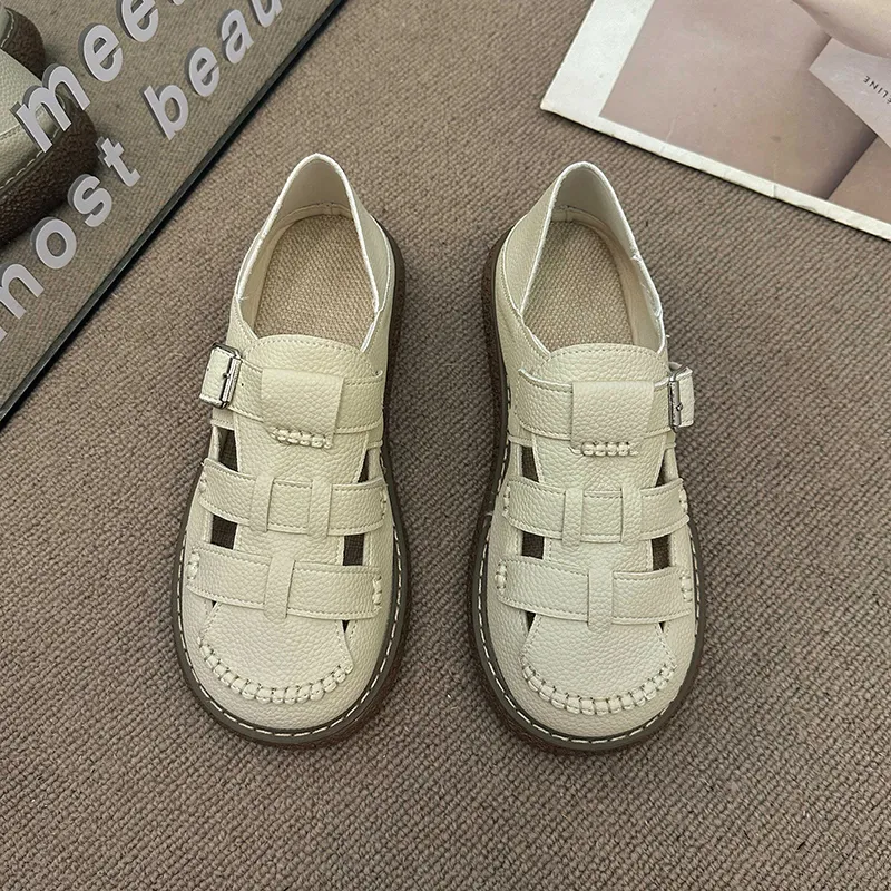 NUNZ Casual Single Shoes Women's Beige-1