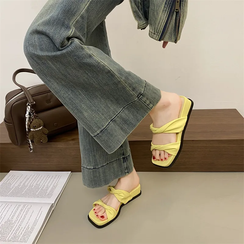 NUNZ Rubber Sole Abrasion Resistant Slide Slippers Women's-23