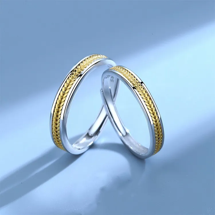 KLFOOK 999 Fine Silver Rings Unisex-3