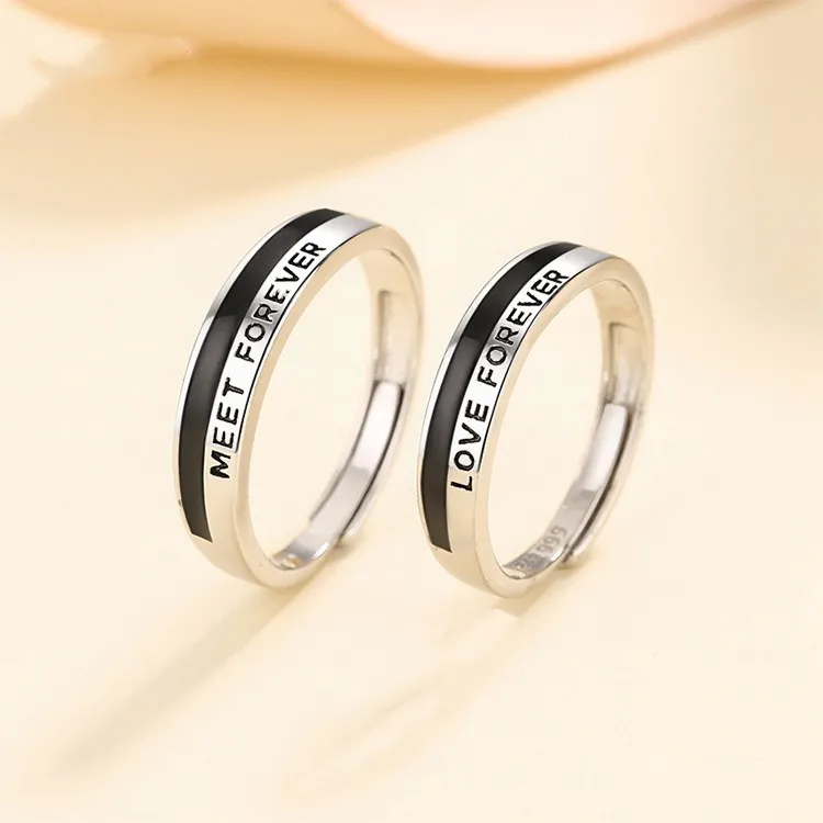 KLFOOK 999 Fine Silver Rings Unisex-3