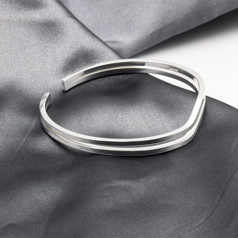 KLFOOK S999 Fine Silver Sterling Silver Bracelets Unisex-3