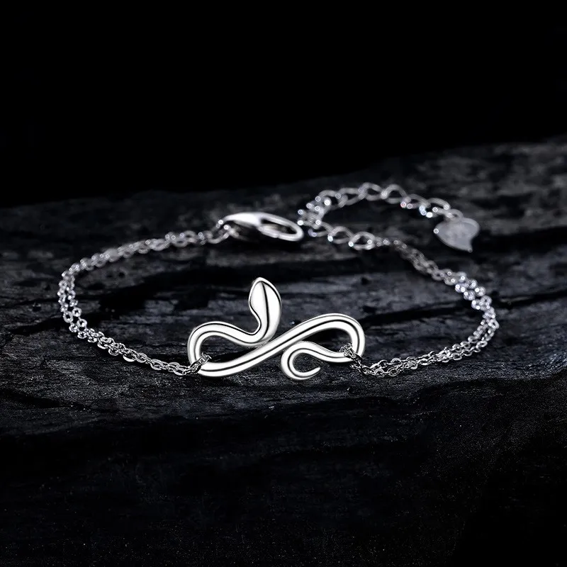 KLFOOK 999 Fine Silver Bracelets Women's-2