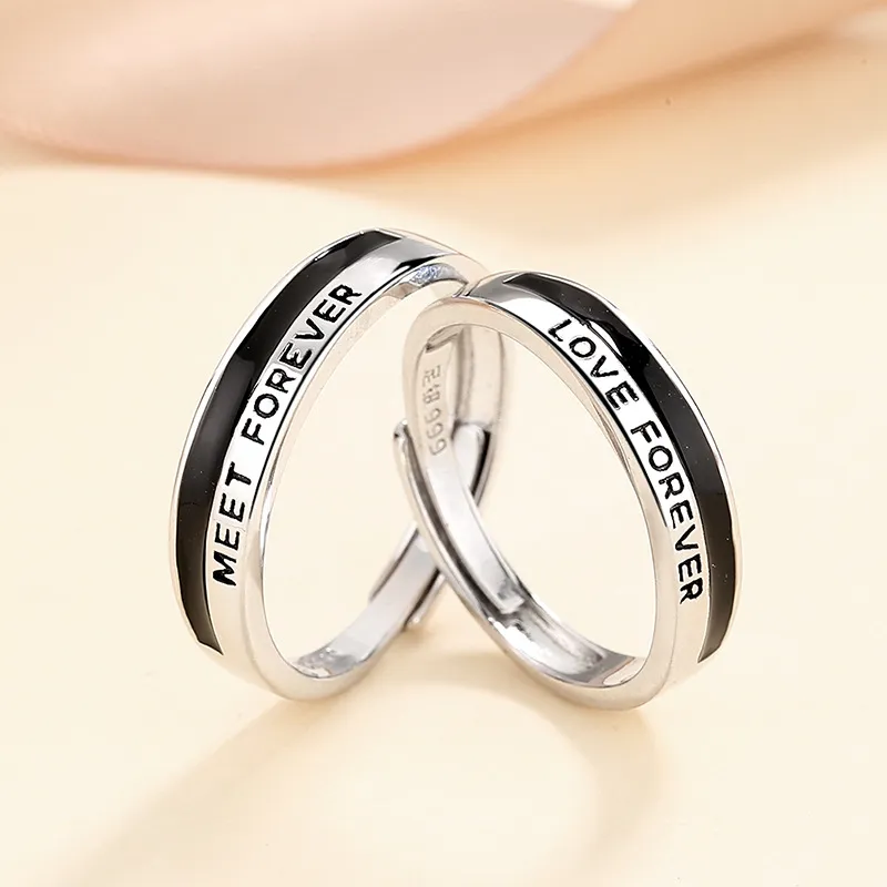 KLFOOK 999 Fine Silver Rings Unisex-2