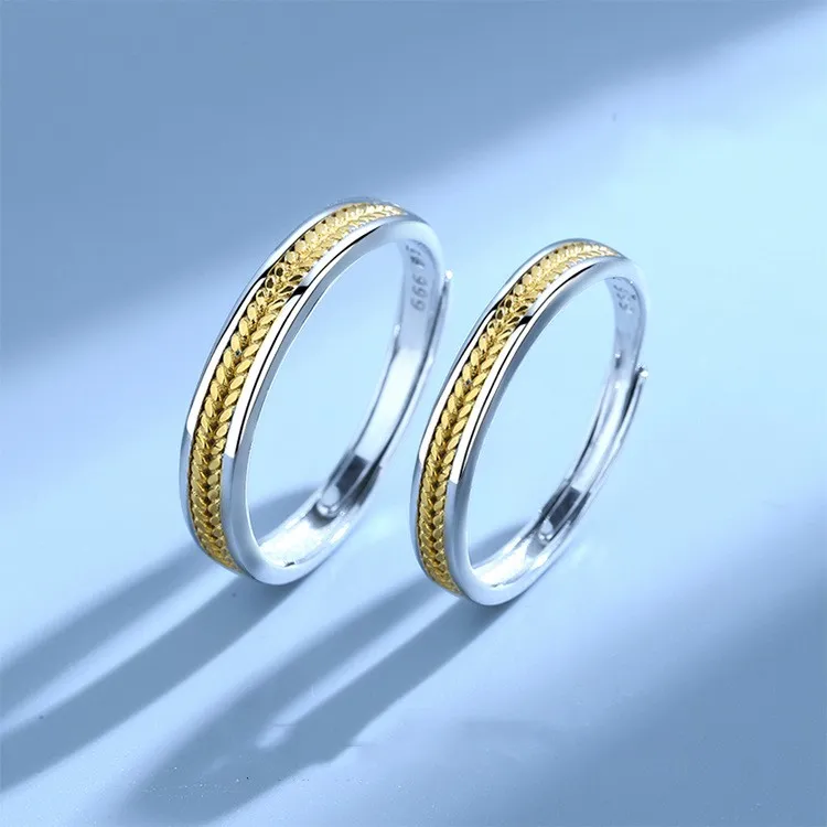 KLFOOK 999 Fine Silver Rings Unisex-2