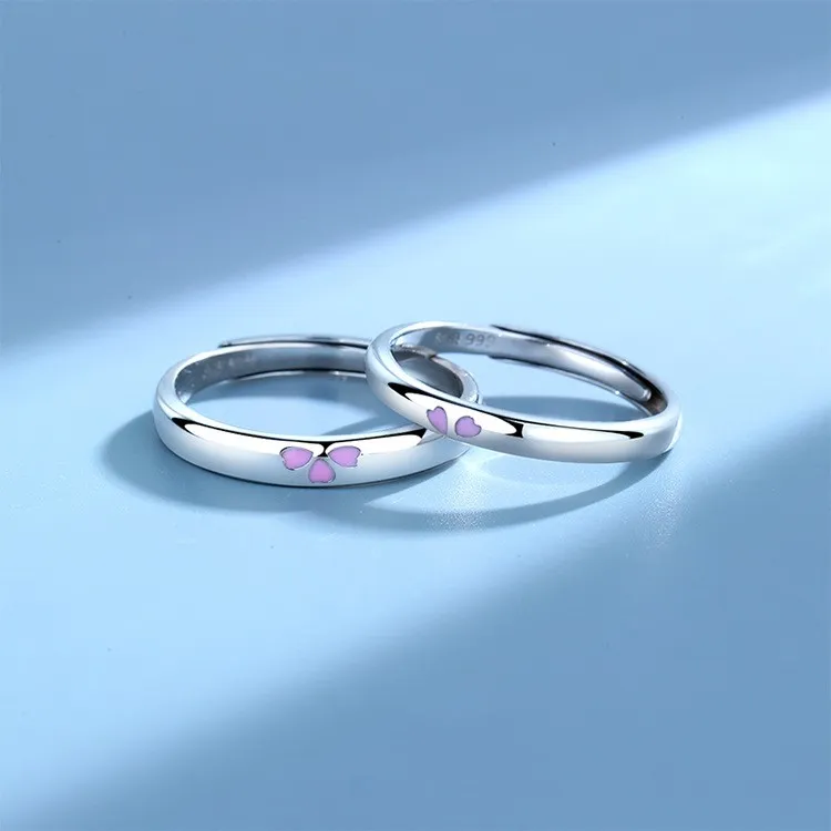 KLFOOK 999 Fine Silver Rings Unisex-4
