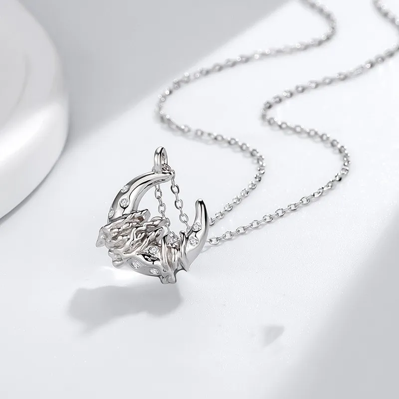 KLFOOK 999 Fine Silver Necklaces Women's-3
