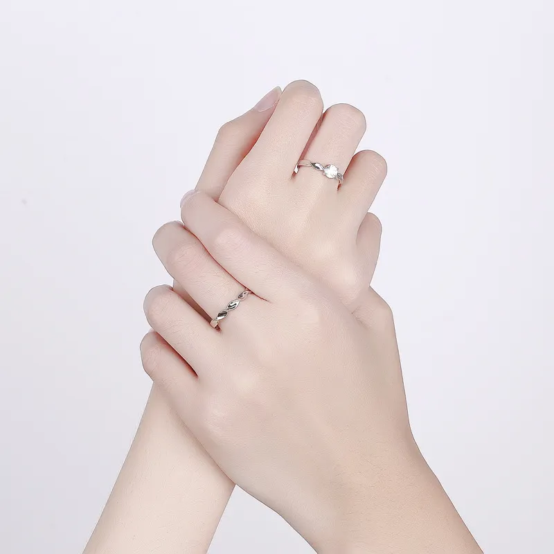 KLFOOK 999 Fine Silver Rings Unisex-1