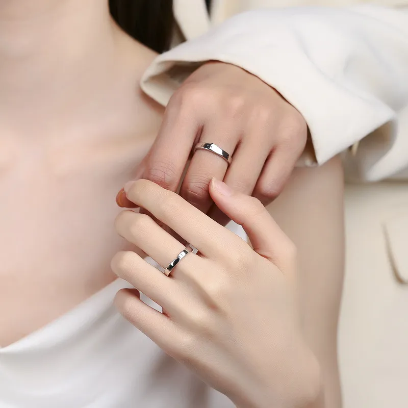 KLFOOK 999 Fine Silver Rings Unisex-1
