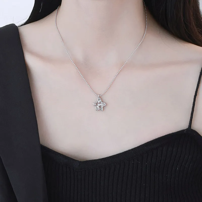 KLFOOK 999 Fine Silver Necklaces Women's-4