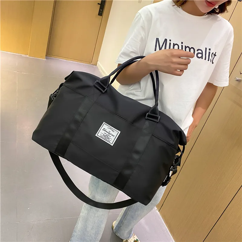 Yalu Nylon Travel Bag Unisex Black/Green/Blue/Purple/Pink/Light Gray-13