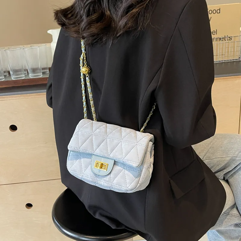 Yalu PU Crossbody Bag, Shoulder Bag Women's Ecru/Black/Blue/Pink-22
