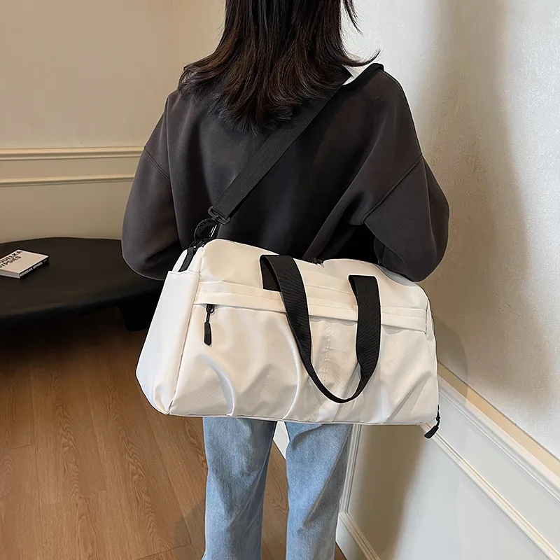 Yalu Nylon Travel Bag Unisex Black/White/Gray/Green/Purple-10