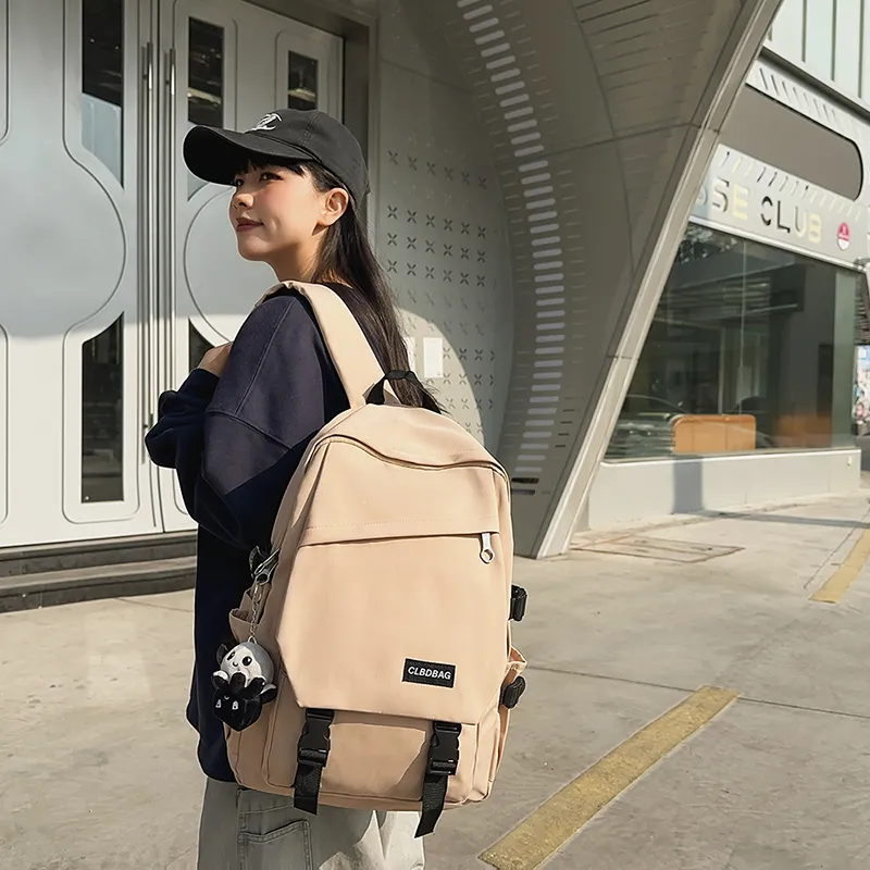 Yalu Nylon Backpack Unisex Gray/Black/Khaki/Green-14