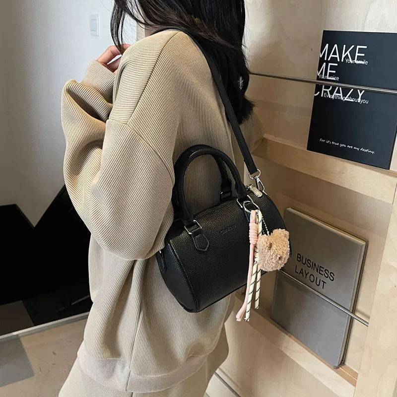 Yalu PU Cylinder Bag Crossbody One Shoulder Handbag Women's Multicolor-1
