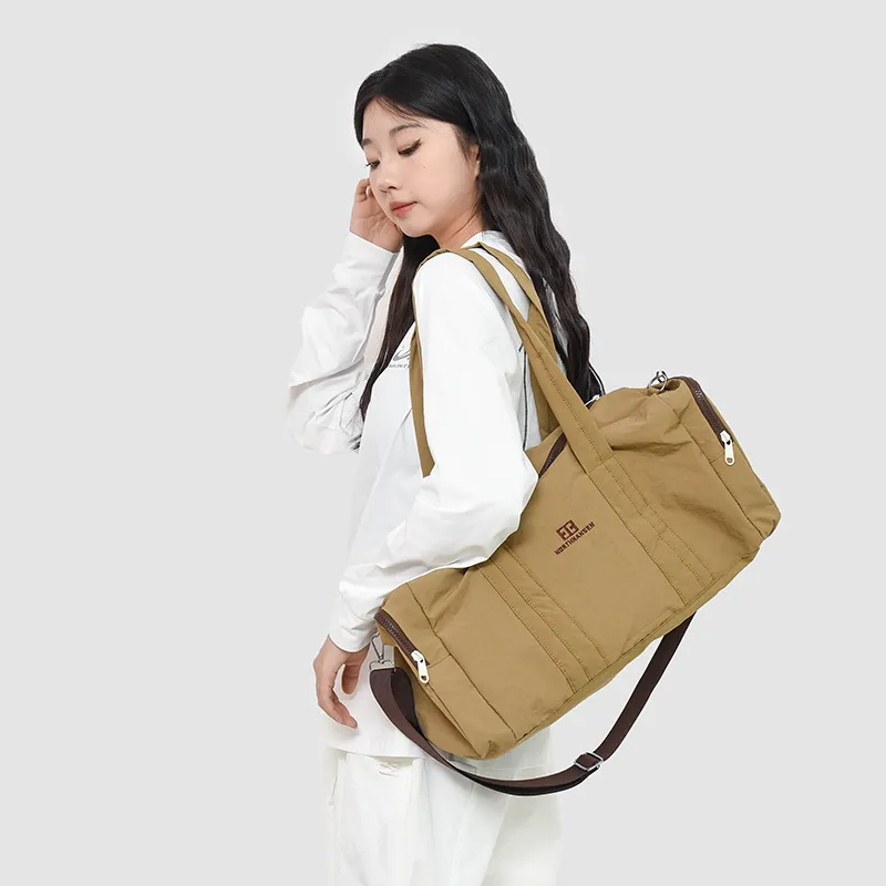 Yalu Nylon Travel Bag Unisex Gray/Purple/Yellow/Coffee-14