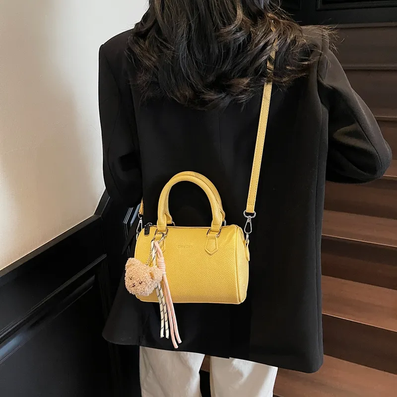 Yalu PU Cylinder Bag Crossbody One Shoulder Handbag Women's Multicolor-14