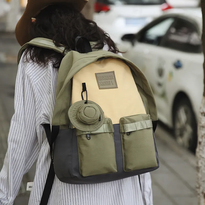 Yalu Nylon Backpack Unisex Multicolor-18
