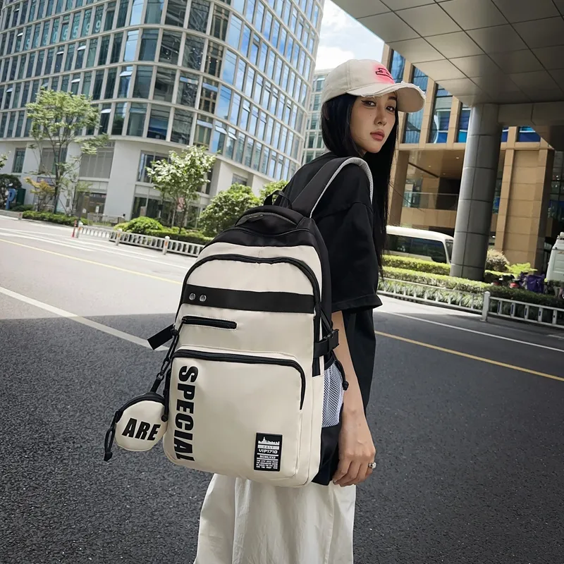 Yalu Nylon Backpack Regular Unisex Multicolor-18