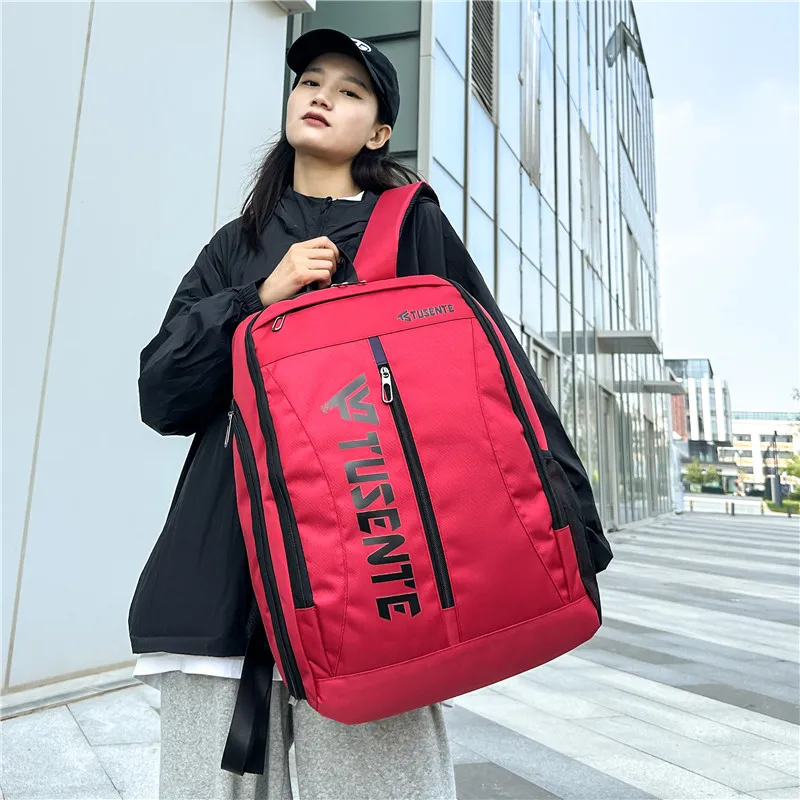 Yalu Nylon Backpack Regular Unisex Light Gray/Dark Gray/Black/Red-22