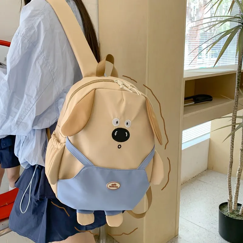 Yalu Nylon Backpack Regular Women's Ecru/Khaki-10