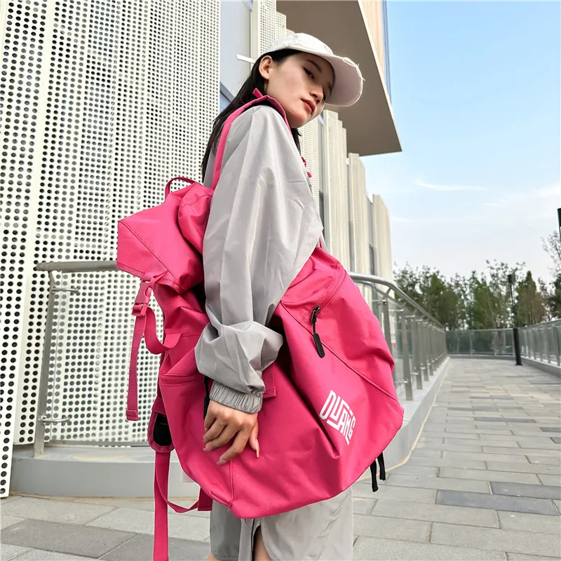 Yalu Oxford Backpack Regular Unisex Black/Gray/Pink/Sky Blue-15