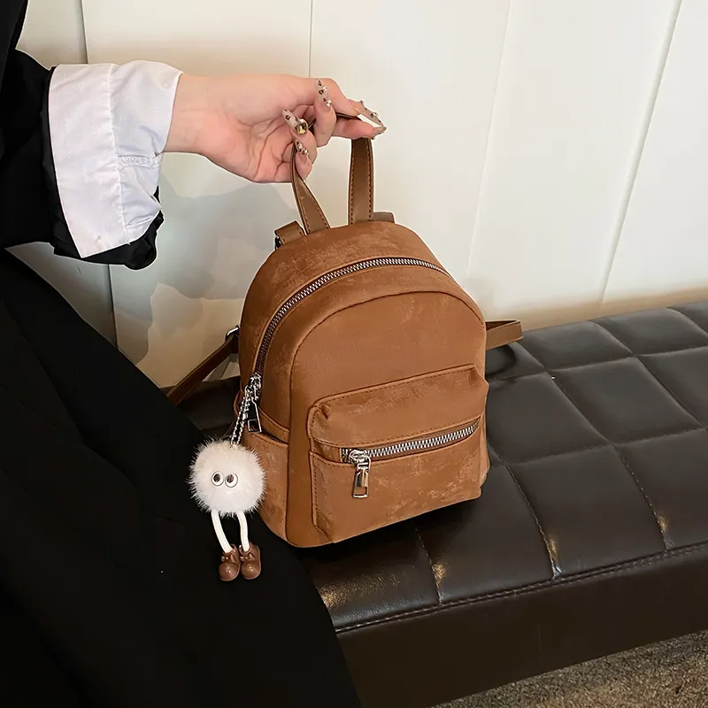 Yalu PU Backpack Women's White/Silver/Black/Pink/Coffee-28