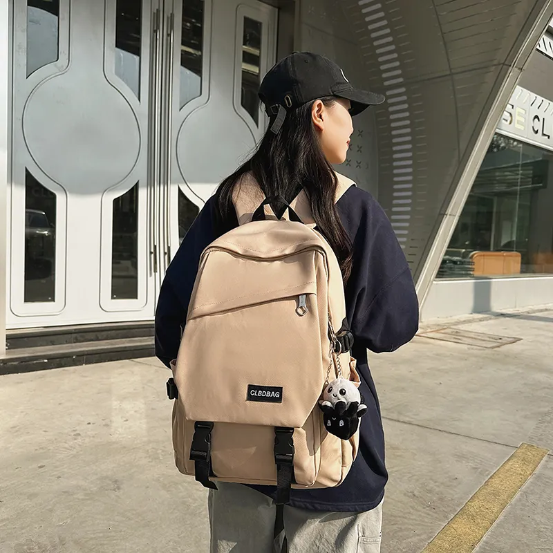 Yalu Nylon Backpack Unisex Gray/Black/Khaki/Green-10