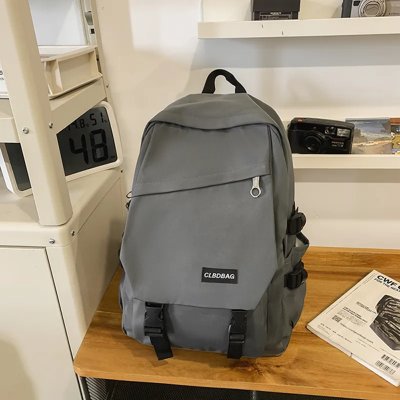 Yalu Nylon Backpack Unisex Gray/Black/Khaki/Green-8