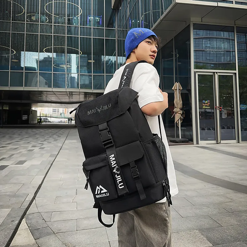 Yalu Nylon Backpack Unisex Multicolor-3