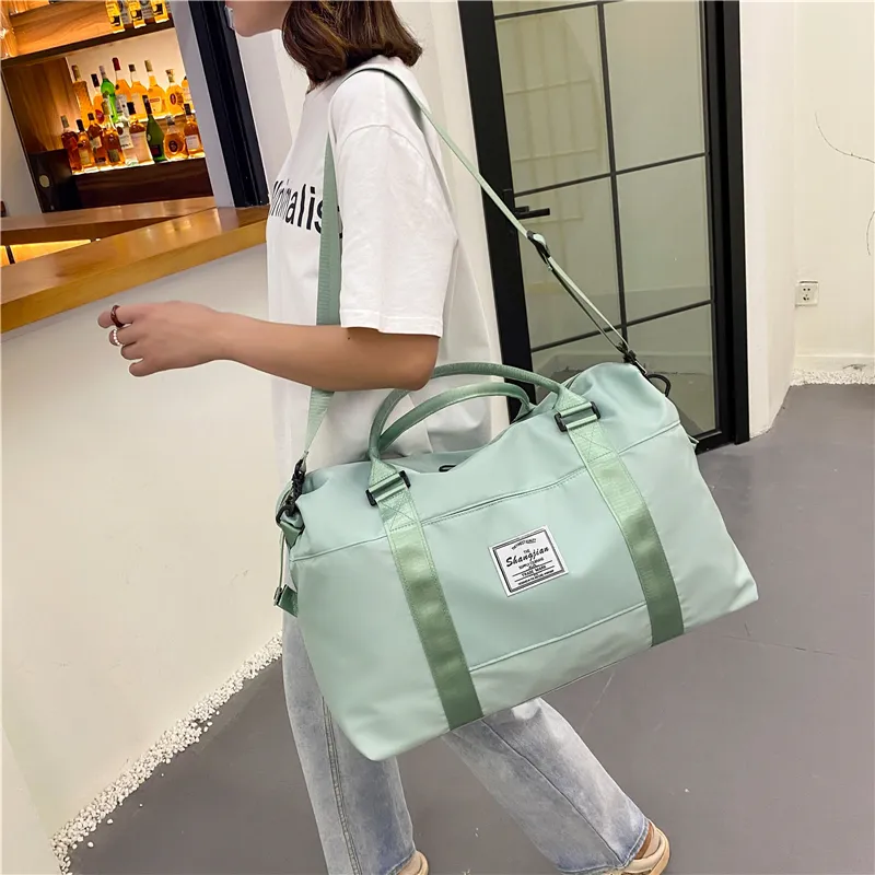 Yalu Nylon Travel Bag Unisex Black/Green/Blue/Purple/Pink/Light Gray-28